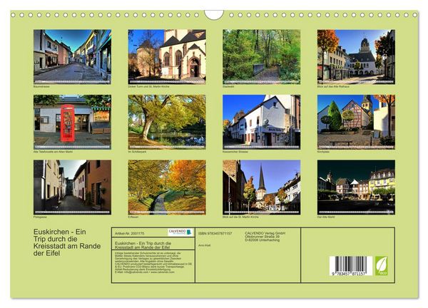 Produktbild: Euskirchen - Ein Trip durch die Kreisstadt am Rande der Eifel (Wandkalender 2026 DIN A3 quer), CALVENDO Monatskalender