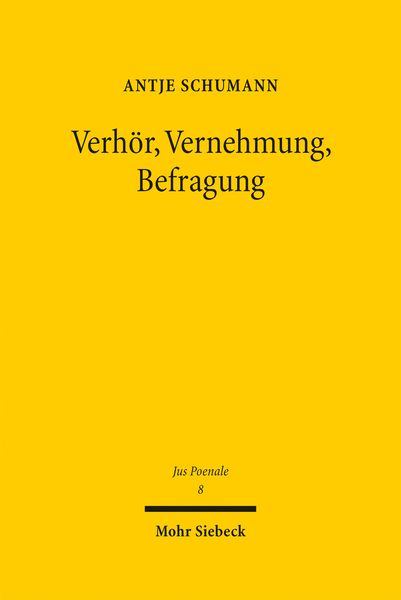Produktbild: Verh&ouml;r, Vernehmung, Befragung