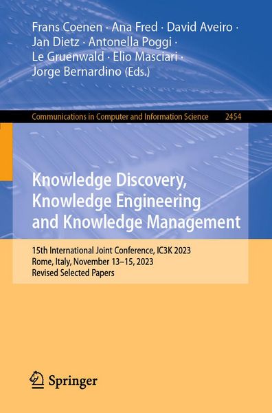 Produktbild: Knowledge Discovery, Knowledge Engineering and Knowledge Management