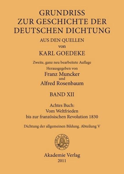 Produktbild: Achtes Buch: Vom Weltfrieden bis zur franz&ouml;sischen Revolution 1830