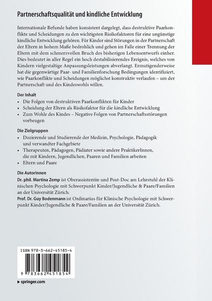 Produktbild: Partnerschaftsqualit&auml;t und kindliche Entwicklung