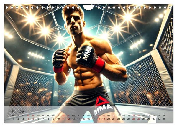 Produktbild: MMA Germany - Mixed Martial Arts Power (Wandkalender 2026 DIN A4 quer), CALVENDO Monatskalender