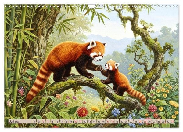 Produktbild: Asiens Tiere im Stil alter Naturstudien (Wandkalender 2027 DIN A3 quer), CALVENDO Monatskalender