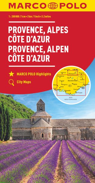 MARCO POLO Regionalkarte Provence, Alpen, Côte d'Azur 1:200.000