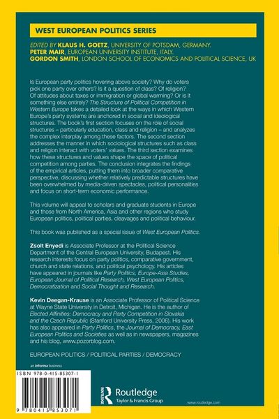 Produktbild: The Structure of Political Competition in Western Europe