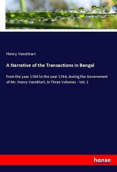 Produktbild: A Narrative of the Transactions in Bengal