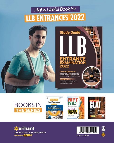 Produktbild: LLB Bachelor of Laws 12 Solved Papers (2021-2010) For 2022 Exams