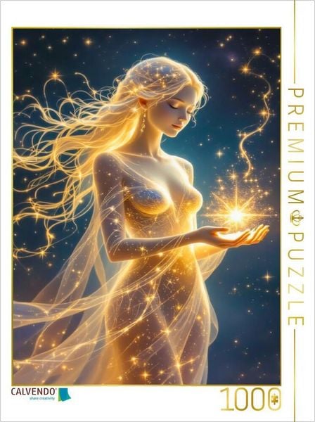 CALVENDO Puzzle Jungfrau - Die Hüterin des Lichts | 1000 Teile Lege-Größe 64x48cm Foto-Puzzle für glückliche Stunden