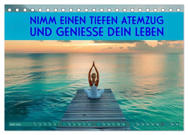 Produktbild: Im Flow des Atems - Energie des Lebens (Tischkalender 2026 DIN A5 quer), CALVENDO Monatskalender