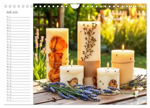 Produktbild: Kerzenpoesie - Romantische Kerzenkunst in stimmungsvollen Szenen (Wandkalender 2026 DIN A4 quer), CALVENDO Monatskalender