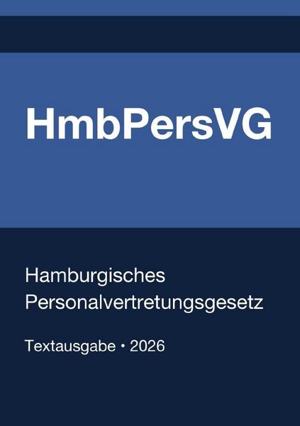 Produktbild: HmbPersVG - Hamburgisches Personalvertretungsgesetz 2026