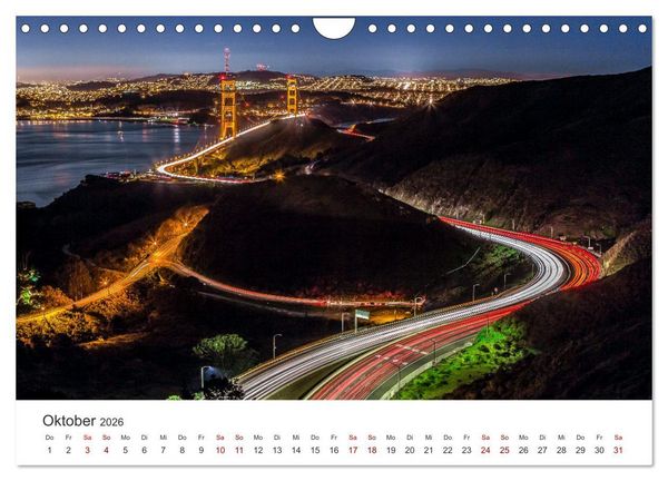 Produktbild: Lightpainting - Malen mit Licht und Zeit (Wandkalender 2026 DIN A4 quer), CALVENDO Monatskalender