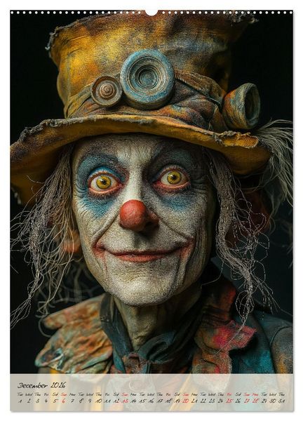 Produktbild: Circus Faces (High Quality Premium Wall Calendar 2026 DIN A2 portrait),CALVENDO 12 Month Wall Calendar