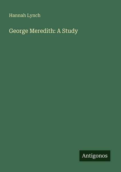 Produktbild: George Meredith: A Study