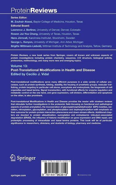 Produktbild: Post-Translational Modifications in Health and Disease