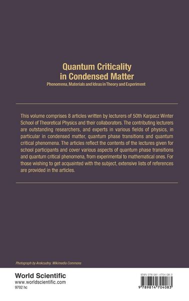 Produktbild: Quantum Criticality in Condensed Matter