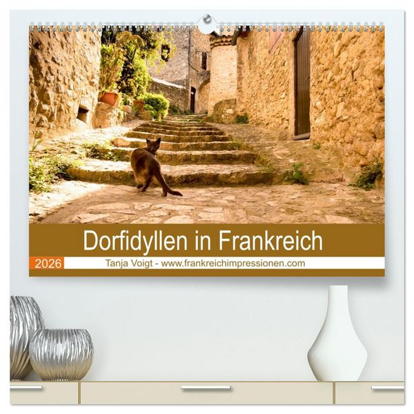 Produktbild: Dorfidyllen in Frankreich (hochwertiger Premium Wandkalender 2026 DIN A2 quer), Kunstdruck in Hochglanz