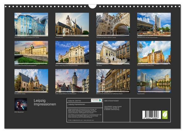Produktbild: Leipzig Impressionen (Wandkalender 2026 DIN A3 quer), CALVENDO Monatskalender