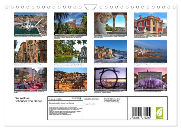 Produktbild: Die zeitlose Sch&ouml;nheit von Genua (Wandkalender 2026 DIN A4 quer), CALVENDO Monatskalender