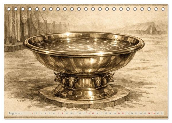 Produktbild: Die Ger&auml;te in der Stiftsh&uuml;tte - Bilder und hebr&auml;ische Begriffe (Tischkalender 2027 DIN A5 quer), CALVENDO Monatskalender