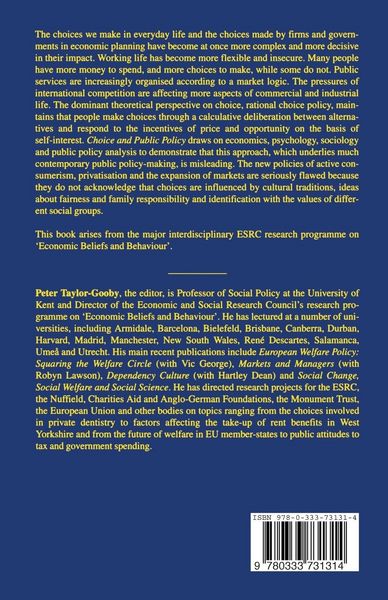Produktbild: Choice and Public Policy