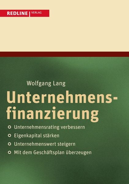 Unternehmensfinanzierung, Taschenbuch von Wolfgang Lang, Redline, 9783868814194