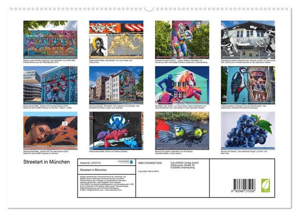 Produktbild: Streetart in M&uuml;nchen (hochwertiger Premium Wandkalender 2027 DIN A2 quer), Kunstdruck in Hochglanz