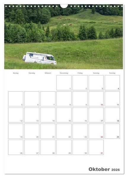 Produktbild: Wohnmobil Jahresplaner (Wandkalender 2026 DIN A3 hoch), CALVENDO Monatskalender