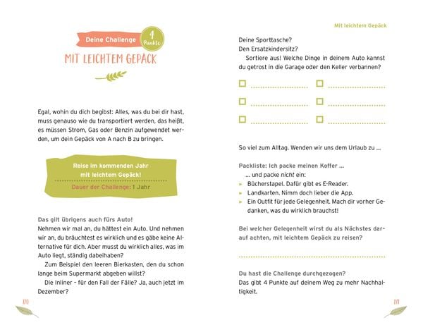 Nachhaltig leben – Die Challenge