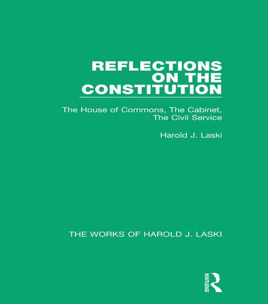 Produktbild: Reflections on the Constitution (Works of Harold J. Laski)