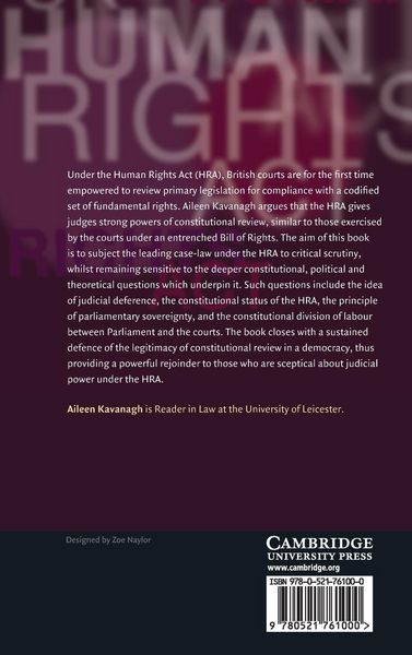 Produktbild: Constitutional Review under the UK Human Rights Act