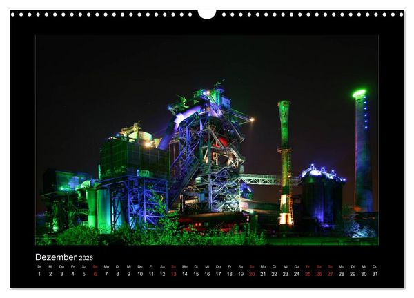 Produktbild: Extraschicht im Ruhrgebiet - Nachts ist es nicht dunkel! (Wandkalender 2026 DIN A3 quer), CALVENDO Monatskalender