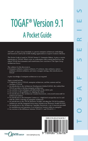 Produktbild: TOGAF&reg; Version 9.1 A Pocket Guide