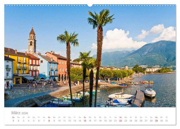 Produktbild: TESSIN Werner Dieterich (hochwertiger Premium Wandkalender 2026 DIN A2 quer), Kunstdruck in Hochglanz