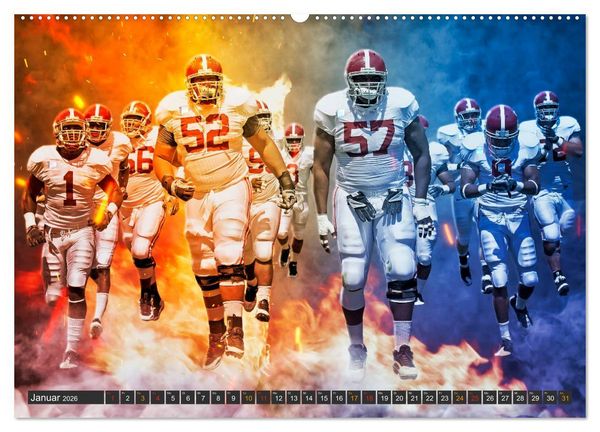 Produktbild: Faszination American Football (hochwertiger Premium Wandkalender 2026 DIN A2 quer), Kunstdruck in Hochglanz