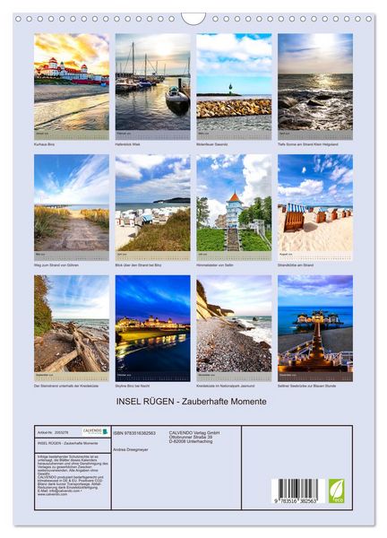 Produktbild: INSEL R&Uuml;GEN - Zauberhafte Momente (Wandkalender 2026 DIN A3 hoch), CALVENDO Monatskalender