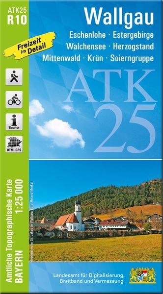 ATK25-R10 Wallgau (Amtliche Topographische Karte 1:25000), Sonstige von , Landesamt für Digitalisierung, Breitband und Vermessung, Bayern,