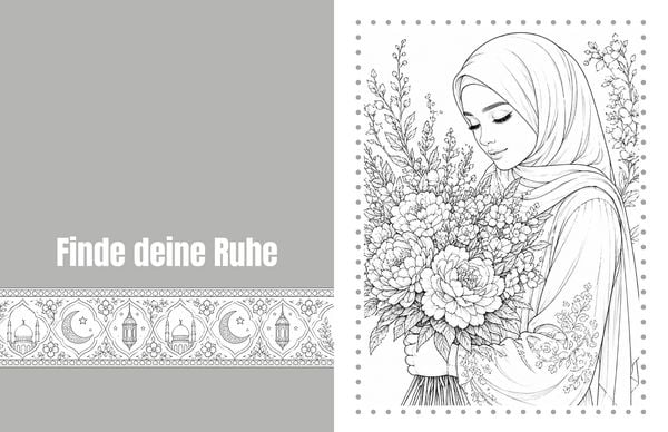 Produktbild: Elegante Hijab Frauen - Malbuch f&uuml;r Erwachsene mit stilvollen Portraits