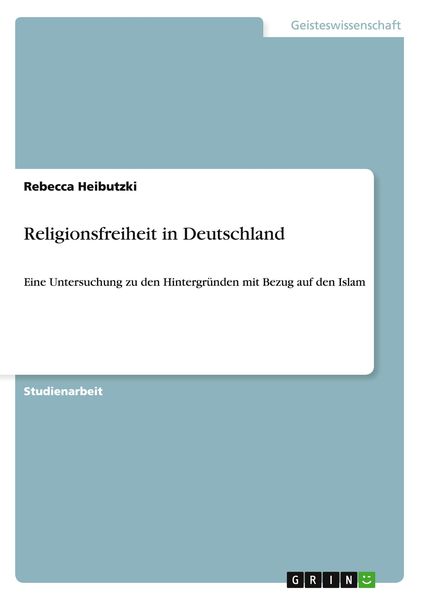 Produktbild: Religionsfreiheit in Deutschland