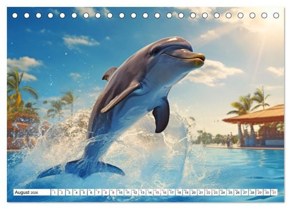 Produktbild: Sunny snapshots - A year of happy animals (Desk Calendar 2026 DIN A5 landscape), CALVENDO 12 Month DeskCalendar