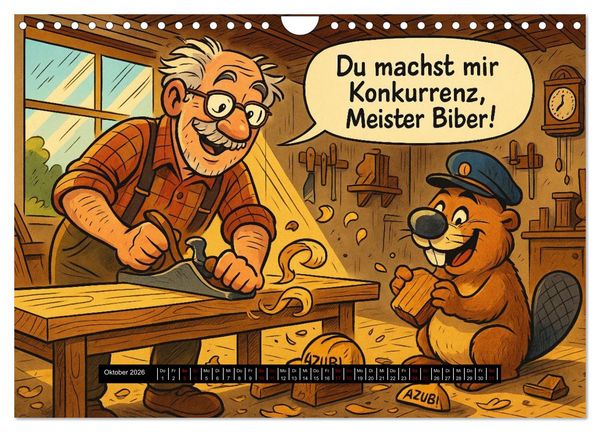Produktbild: Tierischer Berufsalltag (Wandkalender 2026 DIN A4 quer), CALVENDO Monatskalender