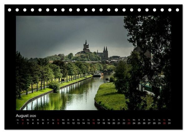 Produktbild: Sch&ouml;nes Kleve bei Tag und Nacht (Tischkalender 2026 DIN A5 quer), CALVENDO Monatskalender
