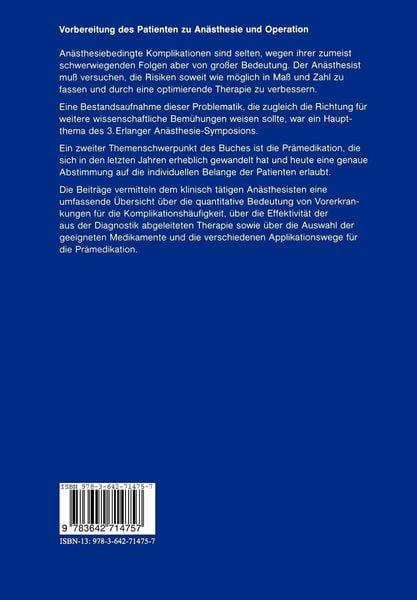 Produktbild: Vorbereitung des Patienten zu An&auml;sthesie und Operation