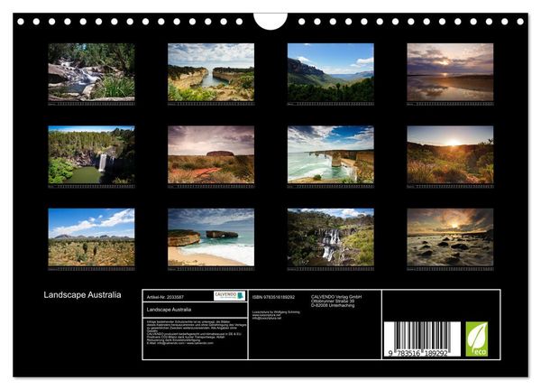 Produktbild: Landscape Australia (Wandkalender 2026 DIN A4 quer), CALVENDO Monatskalender