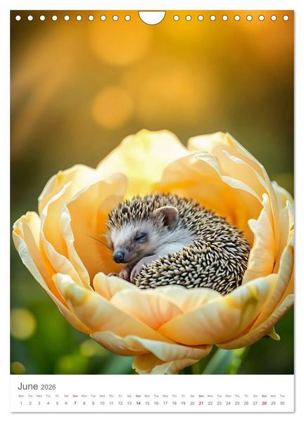 Produktbild: Forest babies asleep in flowers (Wall Calendar 2026 DIN A4 portrait), CALVENDO 12 Month Wall Calendar