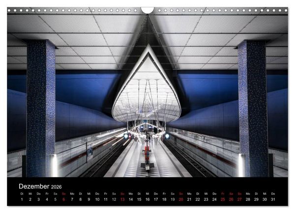 Produktbild: MetroMUC, Stationen im Untergrund M&uuml;nchens (Wandkalender 2026 DIN A3 quer), CALVENDO Monatskalender