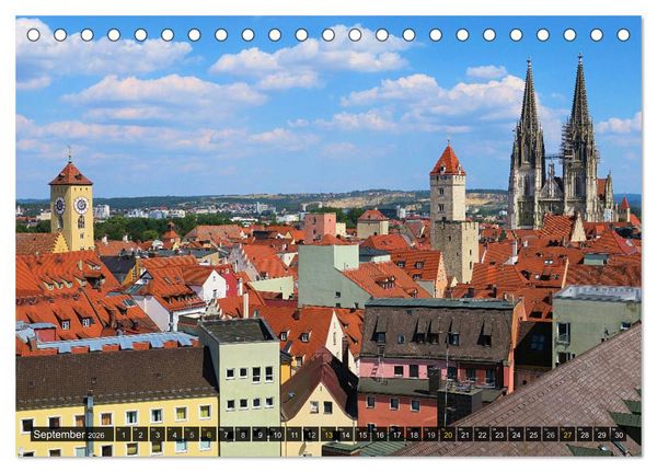 Produktbild: REGENSBURG - Impressionen (Tischkalender 2026 DIN A5 quer), CALVENDO Monatskalender