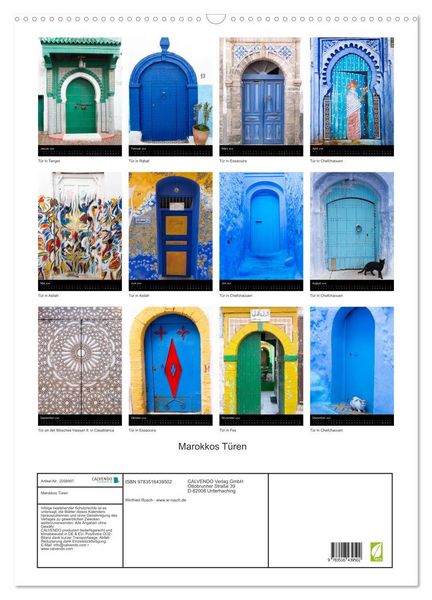 Produktbild: Marokkos T&uuml;ren (Wandkalender 2026 DIN A2 hoch), CALVENDO Monatskalender