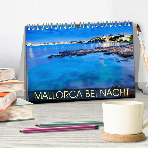 Produktbild: MALLORCA BEI NACHT (Tischkalender 2026 DIN A5 quer), CALVENDO Monatskalender