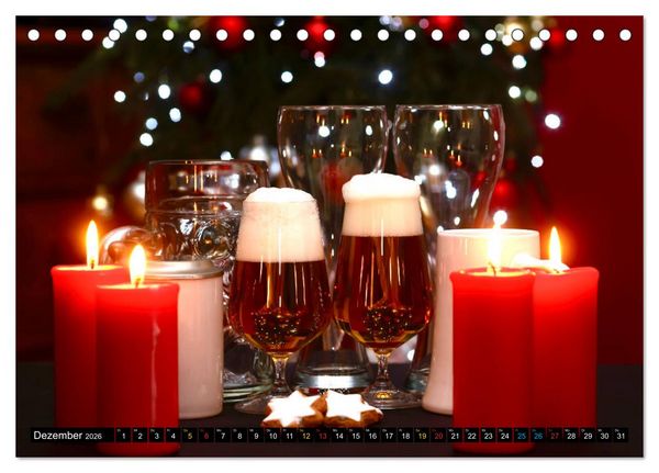Produktbild: Biergenuss zu jeder Jahreszeit (Tischkalender 2026 DIN A5 quer), CALVENDO Monatskalender